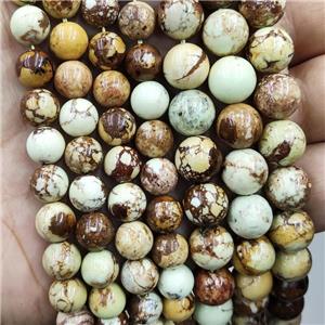 Natural Lemon Jasper Beads Smooth Round, approx 8mm dia