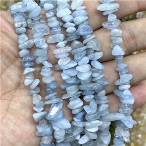 Natural Blue Aquamarine Chip Beads Freeform, approx 5-8mm, 32inch length