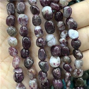 Natural Tourmaline Chips Beads Darkpink Freeform, approx 8-10mm