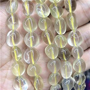 Lemon Quartz Chips Beads Freeform Polished, approx 8-10mm