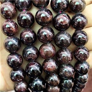 Natural Garnet Beads DarkRed Smooth Round, approx 14-15mm