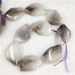 Natural Quartz Slice Beads, approx 20-38mm