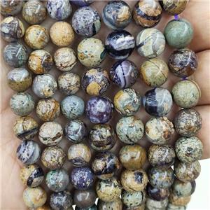 Natural Purple Jasper Beads Smooth Round, approx 10mm