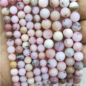 Natural Pink Opal Beads Smooth Round, approx 10mm dia