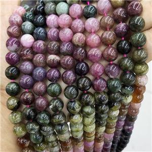 Natural Tourmaline Beads Multicolor Smooth Round, approx 8mm dia