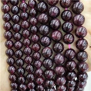 Natural Garnet Beads Darkred Smooth Round, approx 4mm dia