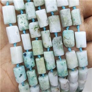 Natural Chrysocolla Beads Green Tube, approx 7-14mm