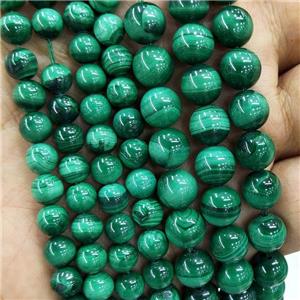 Natural Malachite Beads Green Smooth Round, approx 12mm dia