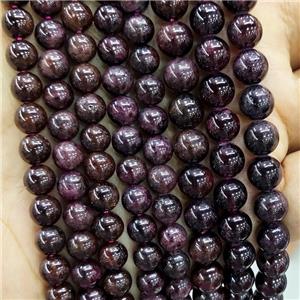 Natural Garnet Beads DarkRed Smooth Round, approx 6mm dia