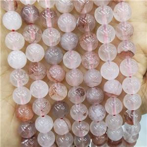 Natural Red Hematoid Quartz Beads Smooth Round, approx 8mm dia