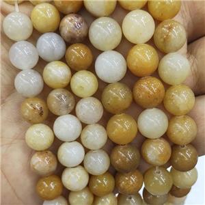 Yellow Aventurine Beads Smooth Round, approx 6mm dia