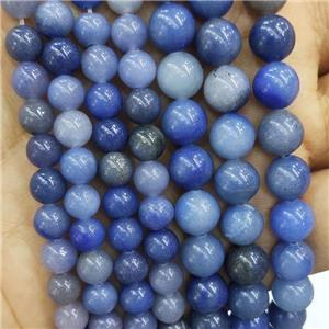 Blue Aventurine Beads Smooth Round, approx 8mm dia