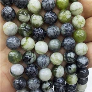 Green Vine Jasper Beads Smooth Round, approx 10mm dia