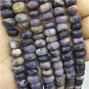 Natural Purple Jasper Rondelle Beads Square, approx 10-12mm