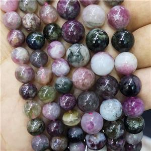 Natural Tourmaline Beads Multicolor Smooth Round, approx 10mm dia