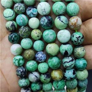 Natural Variscite Beads Green Smooth Round, approx 6mm dia