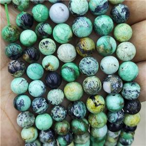 Natural Variscite Beads Green Smooth Round, approx 10mm dia