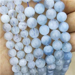 Natural Aquamarine Beads Blue Smooth Round, approx 8mm dia