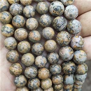 Yellow LeopardSkin Jasper Beads Smooth Round, approx 10mm dia