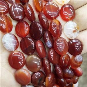 Natural Red Carnelian Agate Oval Beads, approx 14-16mm