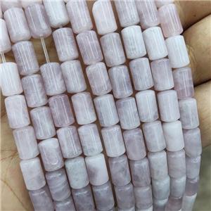 Natural Pink Rose Quartz Tube Beads Column, approx 6-10mm