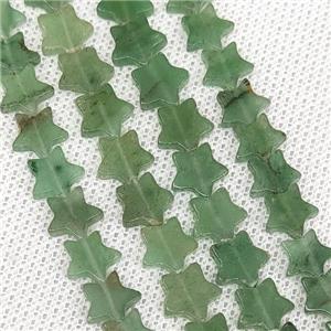 Green Aventurine Star Beads, approx 8mm