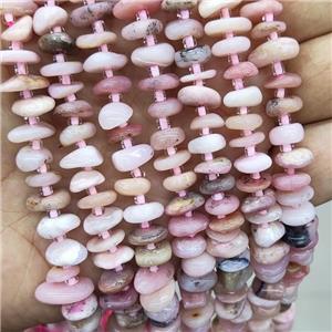 Natural Pink Opal Spacer Beads Freeform Chips, approx 9-12mm