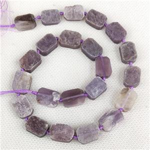 Natural Peruvian Lepidolite Rectangle Beads C-Grade, approx 10-15mm