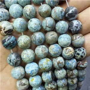 Natural Variscite Beads Blue Smooth Round, approx 12mm