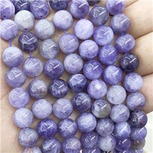 Natural Purple Chalcedony Beads Smooth Round, approx 6mm dia