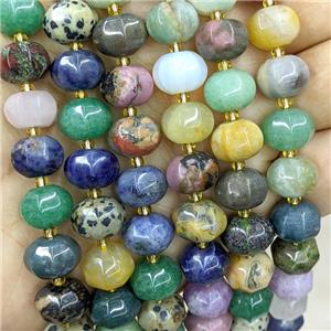 Natural Gemstone Pumpkin Beads Lantern, approx 8-12mm