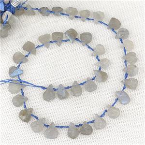 Natural Labradorite Teardrop Beads Topdrilled, approx 9-14mm