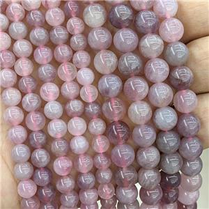 Natural Madagascar Rose Quartz Beads Pink Smooth Round, approx 6mm dia