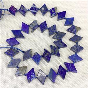 Natural Blue Lapis Lazuli Rhombus Beads, approx 10-18mm