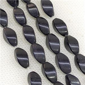 Blue Sandstone Twist Beads, approx 8-16mm