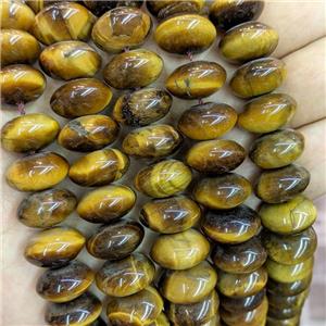 Natural Tiger Eye Stone Beads Smooth Rondelle, approx 9-16mm