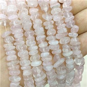 Natural Pink Rose Quartz Chips Beads Freeform, approx 7-11mm