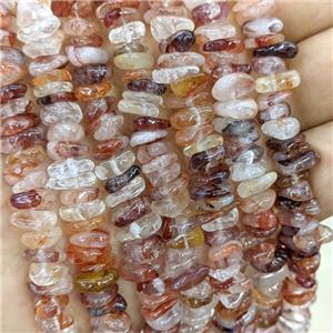 Natural Red Hematoid Quartz Chips Beads Freeform, approx 7-11mm