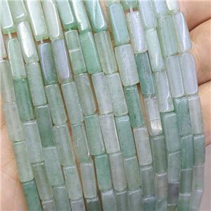 Natural Green Aventurine Cuboid Beads, approx 4x13mm