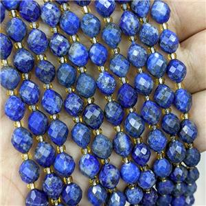 Natural Blue Lapis Lazuli Beads Faceted Rice, approx 7-8mm