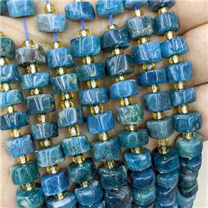 Natural Blue Apatite Heishi Beads, approx 9-10mm