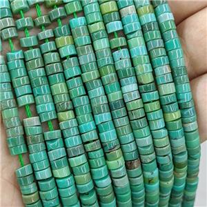 Natural Green Grass Agate Heishi Spacer Beads, approx 5.5mm