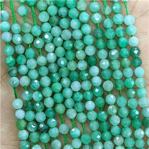 Natural Emerald Beads Green Faceted Round AAA-Grade, approx 3mm