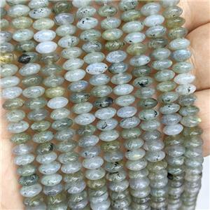 Natural Labradorite Beads Smooth Rondelle, approx 3-6mm