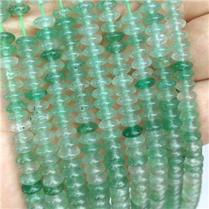 Natural Green Strawberry Quartz Beads Smooth Rondelle, approx 3-6mm