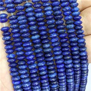 Natural Lapis Lazulie Beads Smooth Rondelle Blue Dye, approx 3-6mm