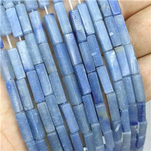 Natural Blue Aventurine Cuboid Beads, approx 4x4x13mm