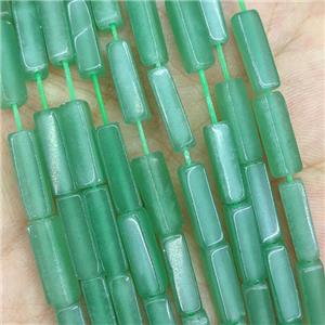 Natural Green Aventurine Cuboid Beads, approx 4x4x13mm