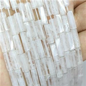 Natural Clear Quartz Beads Cuboid, approx 4x4x13mm