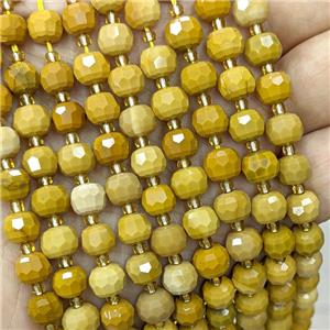 Natural Yellow Mookaite Beads Faceted Rondelle, approx 6-8mm